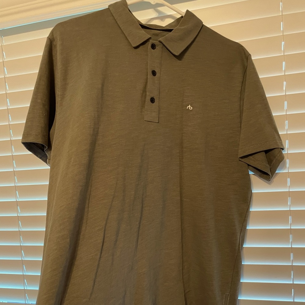 Army green men’s polo rag and bone shirt